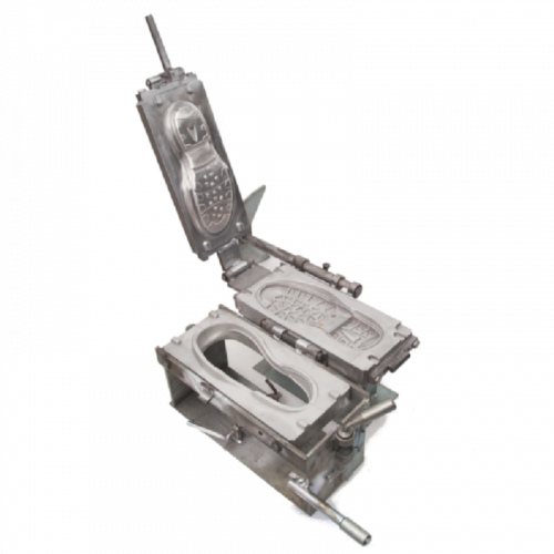 Toecap injection mold open position
